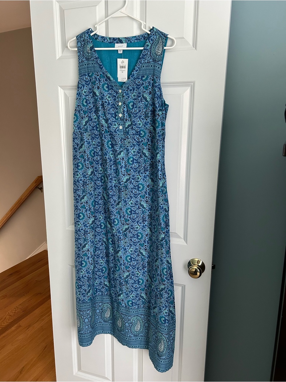 JJill Sleeveless Flowered Maxi Dress.